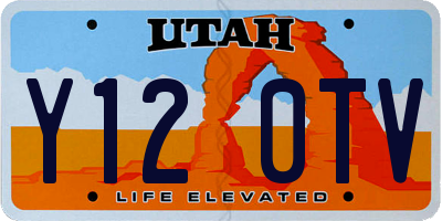 UT license plate Y120TV