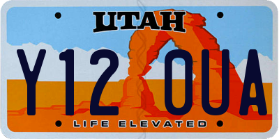UT license plate Y120UA