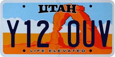 UT license plate Y120UV