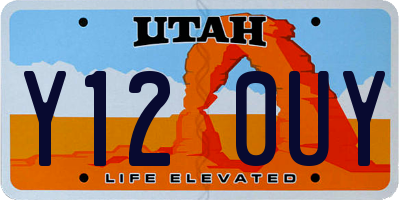 UT license plate Y120UY