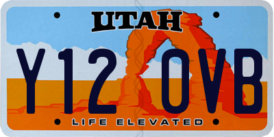 UT license plate Y120VB