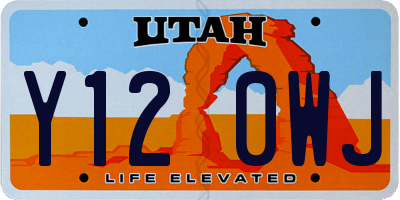 UT license plate Y120WJ