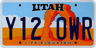 UT license plate Y120WR