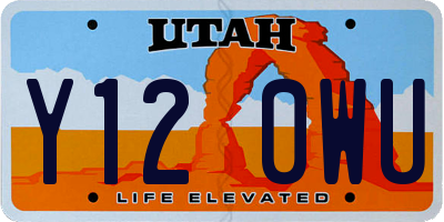 UT license plate Y120WU
