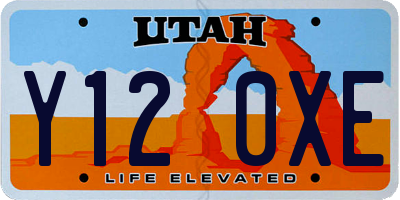 UT license plate Y120XE