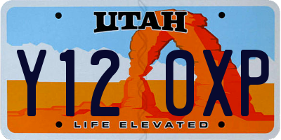 UT license plate Y120XP