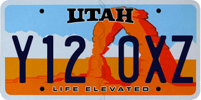 UT license plate Y120XZ