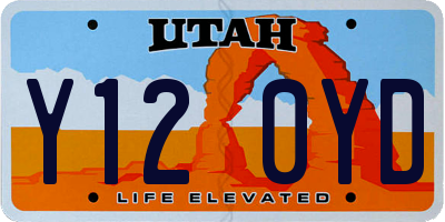 UT license plate Y120YD
