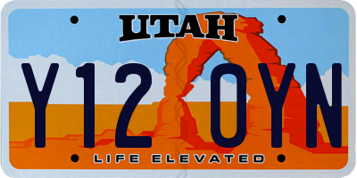 UT license plate Y120YN