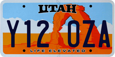 UT license plate Y120ZA
