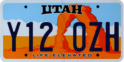 UT license plate Y120ZH