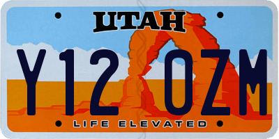 UT license plate Y120ZM
