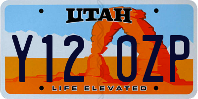 UT license plate Y120ZP