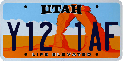 UT license plate Y121AF