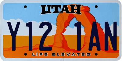 UT license plate Y121AN