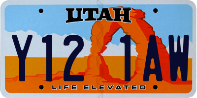 UT license plate Y121AW