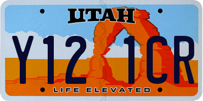 UT license plate Y121CR