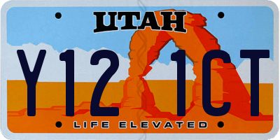 UT license plate Y121CT