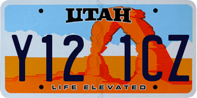 UT license plate Y121CZ