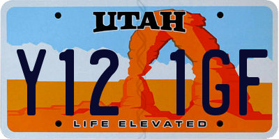 UT license plate Y121GF