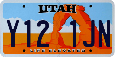 UT license plate Y121JN