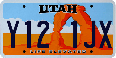 UT license plate Y121JX