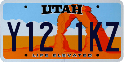 UT license plate Y121KZ