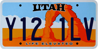UT license plate Y121LV