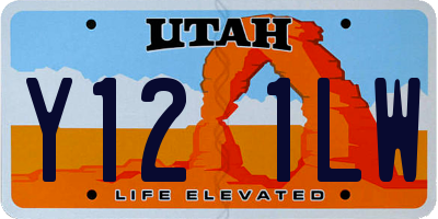 UT license plate Y121LW