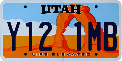 UT license plate Y121MB