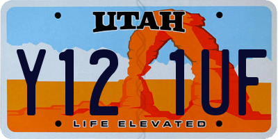 UT license plate Y121UF