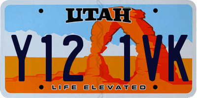 UT license plate Y121VK