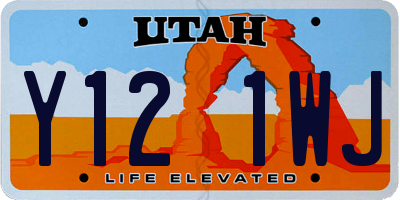 UT license plate Y121WJ