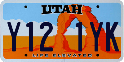 UT license plate Y121YK