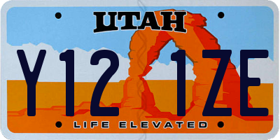 UT license plate Y121ZE