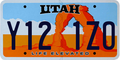 UT license plate Y121ZO