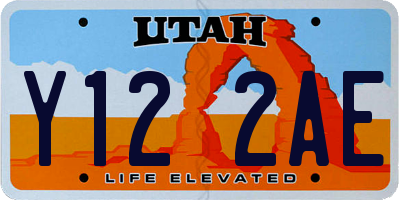 UT license plate Y122AE
