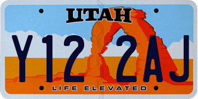 UT license plate Y122AJ