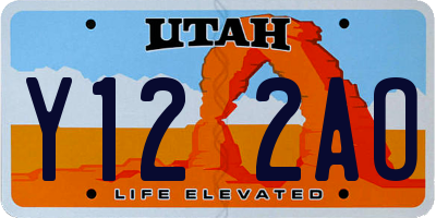 UT license plate Y122AO