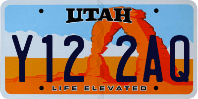 UT license plate Y122AQ
