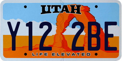 UT license plate Y122BE