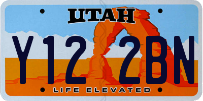 UT license plate Y122BN