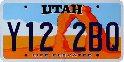 UT license plate Y122BQ