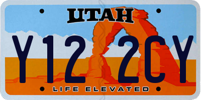 UT license plate Y122CY