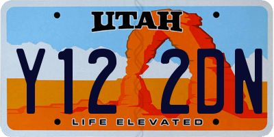 UT license plate Y122DN