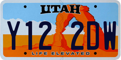 UT license plate Y122DW