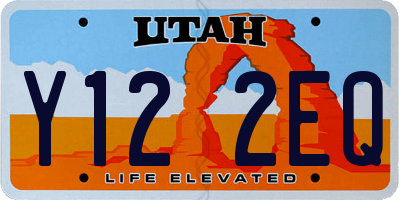 UT license plate Y122EQ
