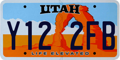 UT license plate Y122FB