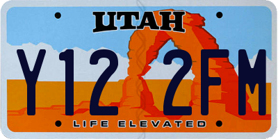 UT license plate Y122FM