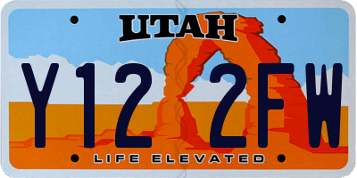 UT license plate Y122FW